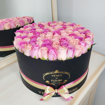 Микс из розовых роз от 19 шт.
