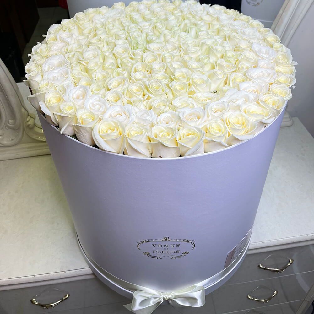 Розы в высокой коробке (50 см.) от 51 шт.