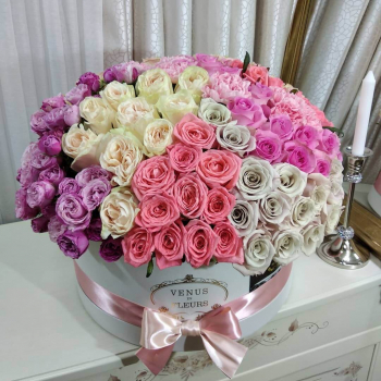 Пионовидные розы в миксе от 51 шт.