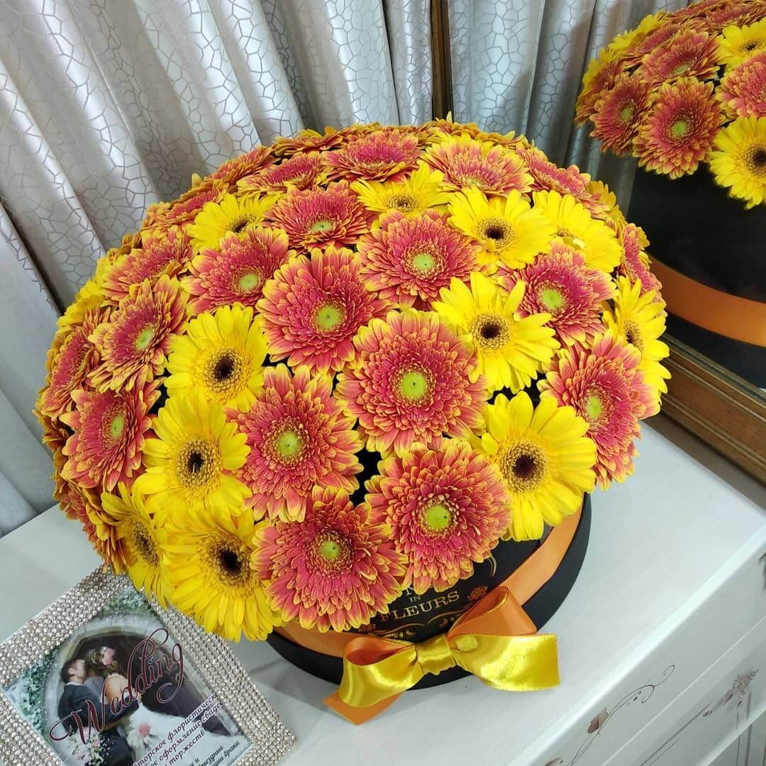 Герберы в коробке от 25 шт.