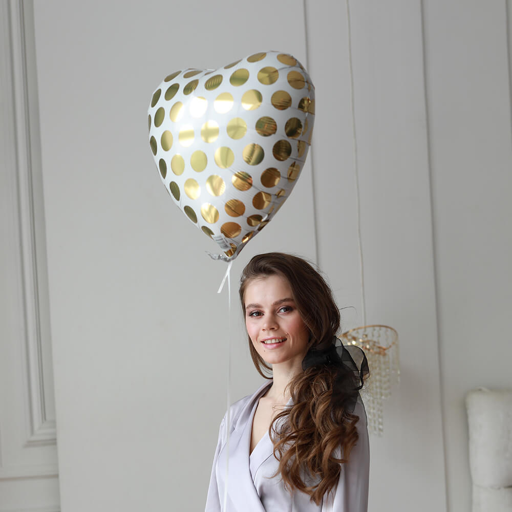 Шар - сердце с золотом