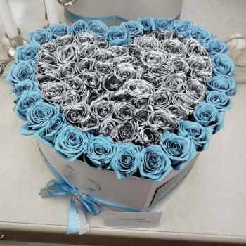 101 серебряная роза с окантовкой 101 серебряная роза с окантовкой