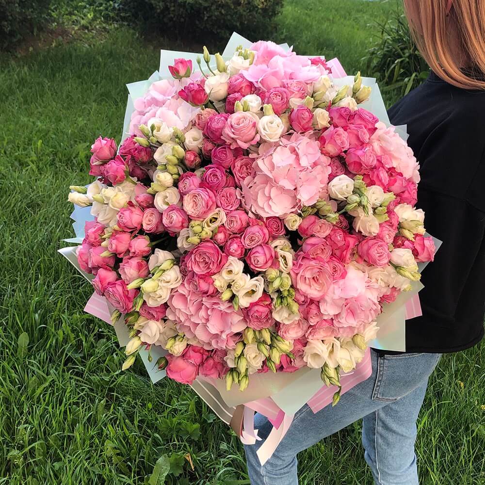 Микс с нежными цветами - 45 шт.