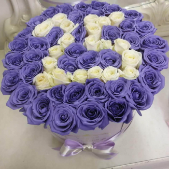 51 фиолетовая роза с датой