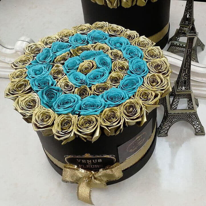 65 золотых роз - спираль 