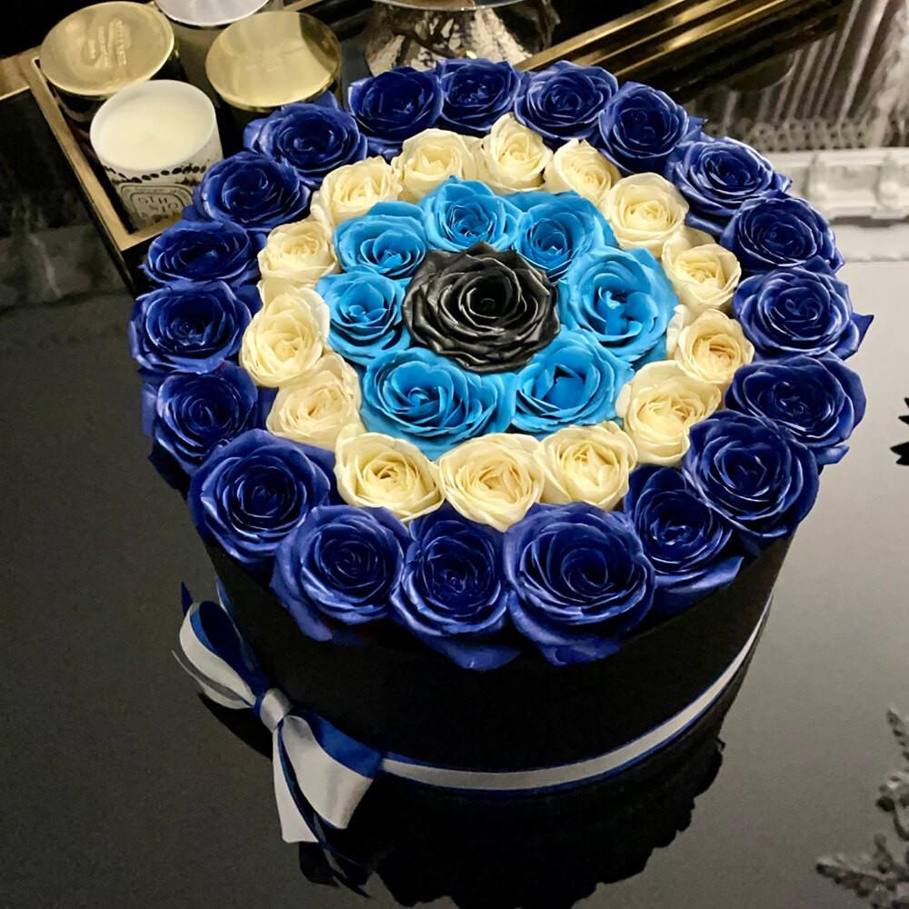 51 синяя роза - спираль