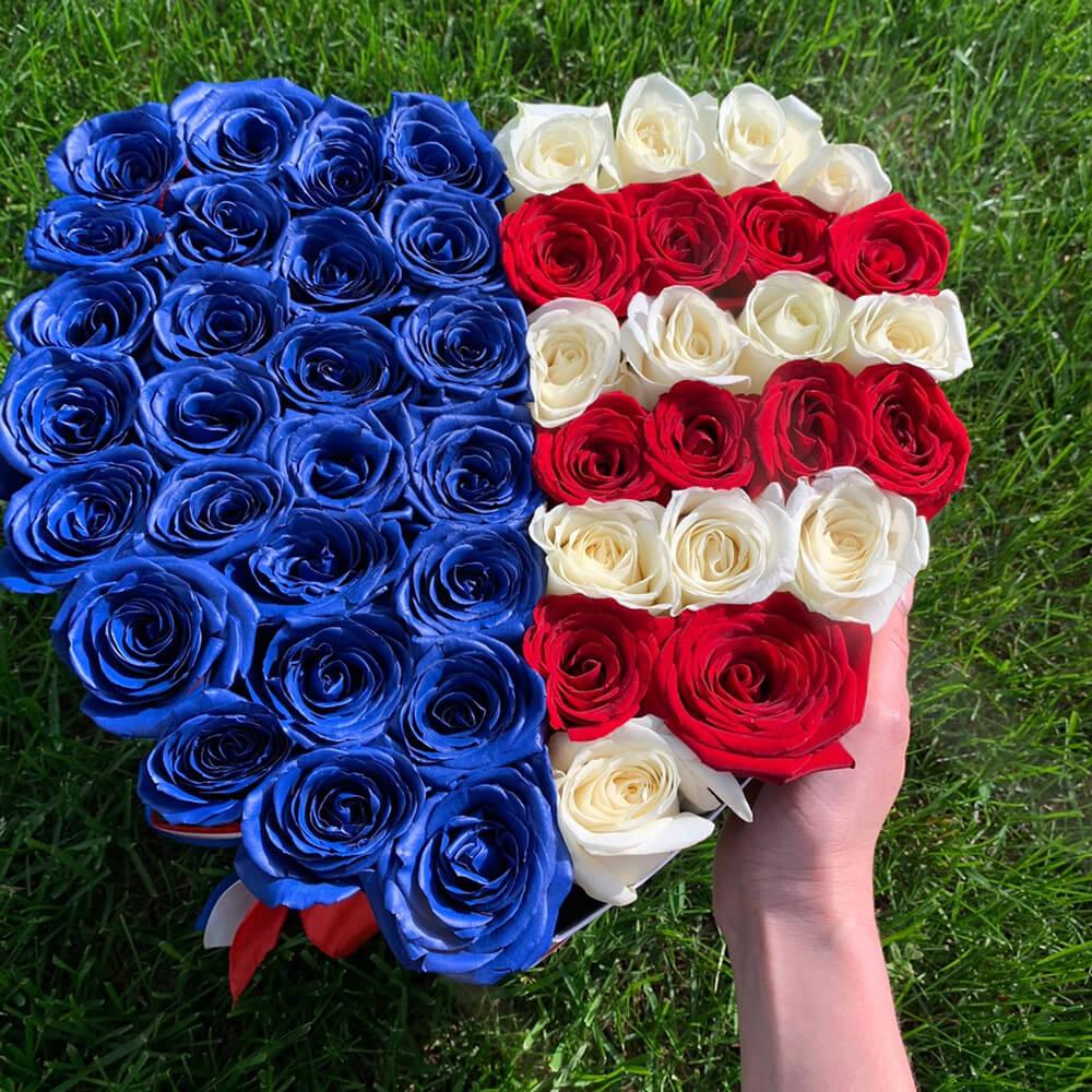 65 роз - Американский флаг