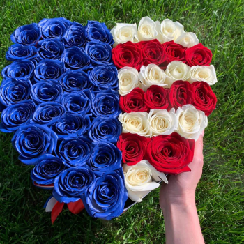 51 роза - Американский флаг
