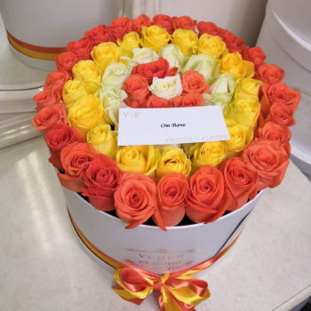 51 роза - солнечный букет