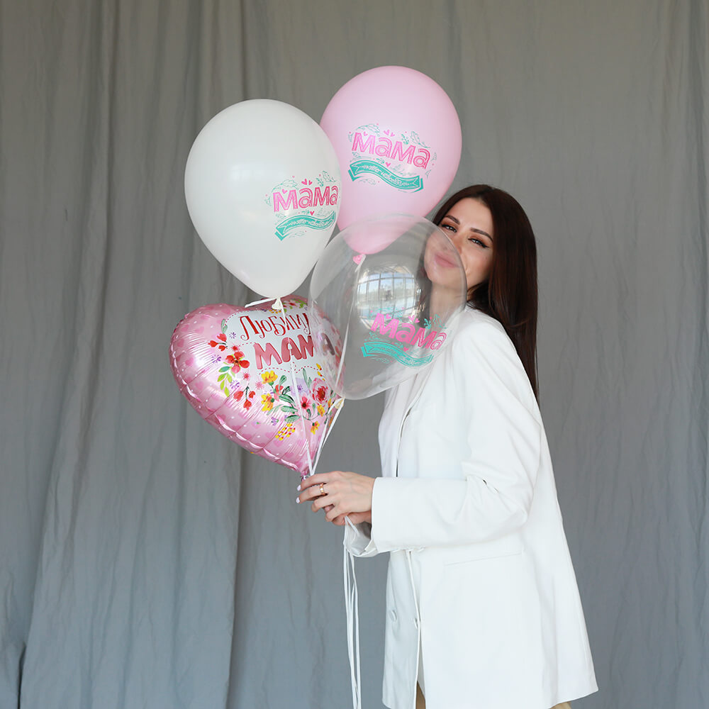 Набор шаров "Любимая мама" - 5 шт.