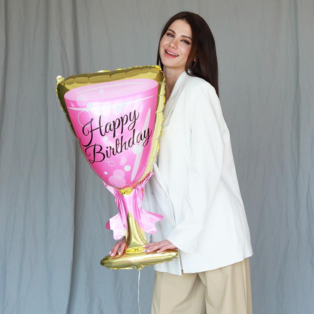 Шар - бокал Happy Birthday