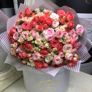 51 кустовая роза в букете 51 кустовая роза в букете