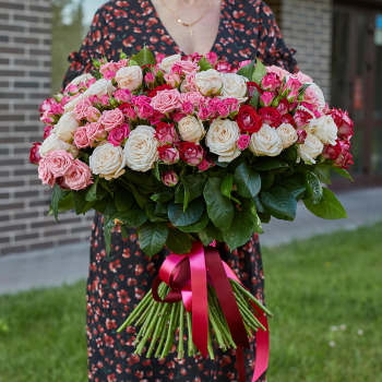 Микс из кустовых роз от 29 шт.