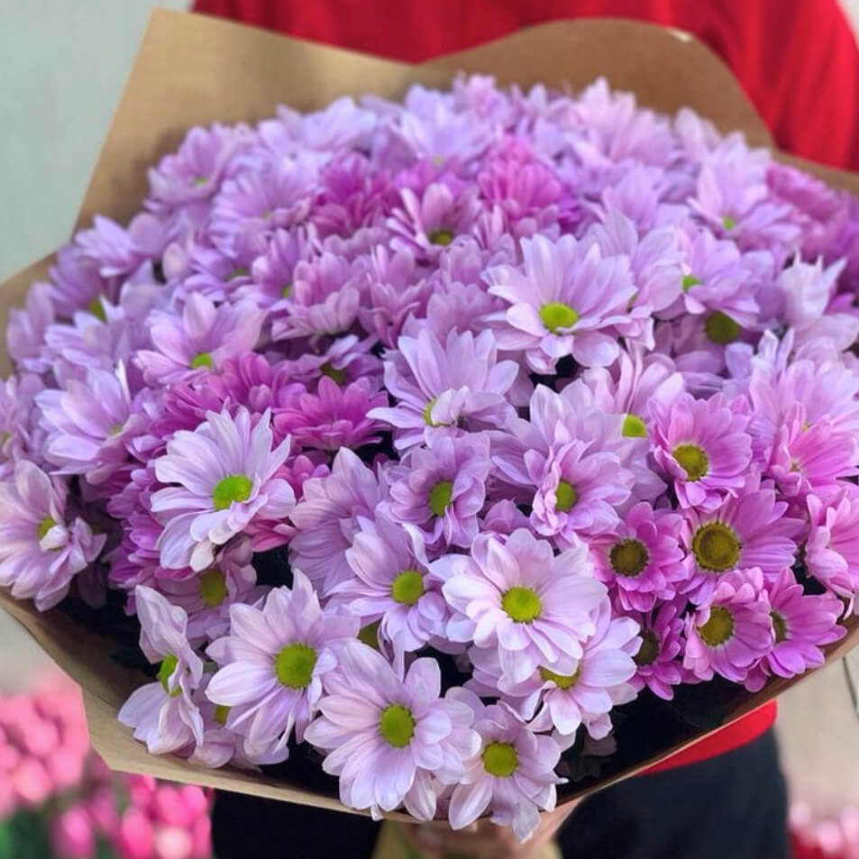 29 кустовых хризантем в букете