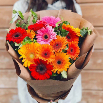 Микс из 29 гербер в букете Микс из 29 гербер в букете