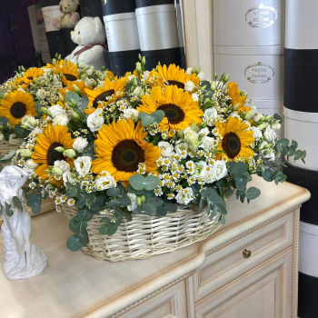 Подсолнухи с ромашками - 51 шт.