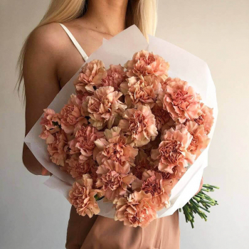 25 кофейных гвоздик в букете