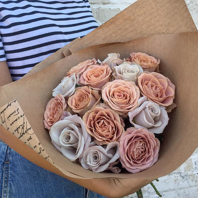 21 кофейная роза в миксе