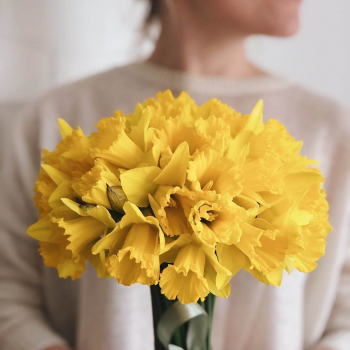 Свадебный букет из нарциссов - 29 шт.