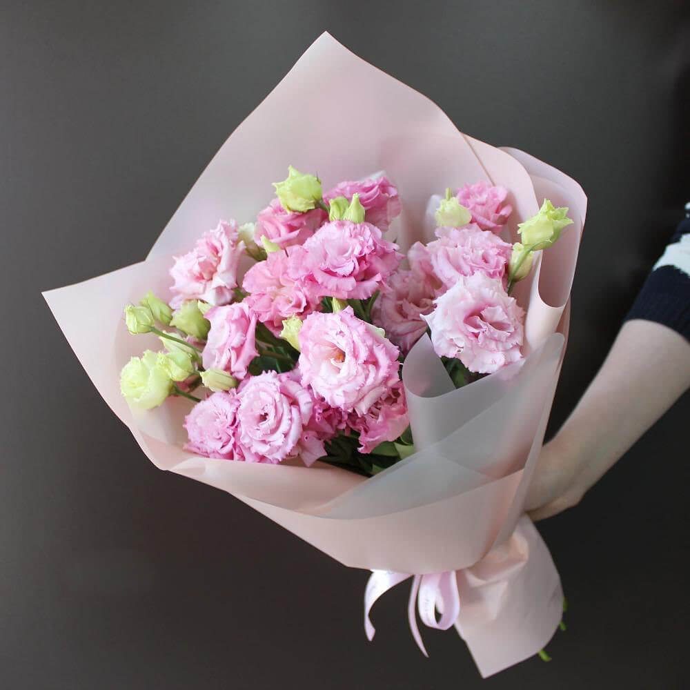 9 розовых эустом в букете