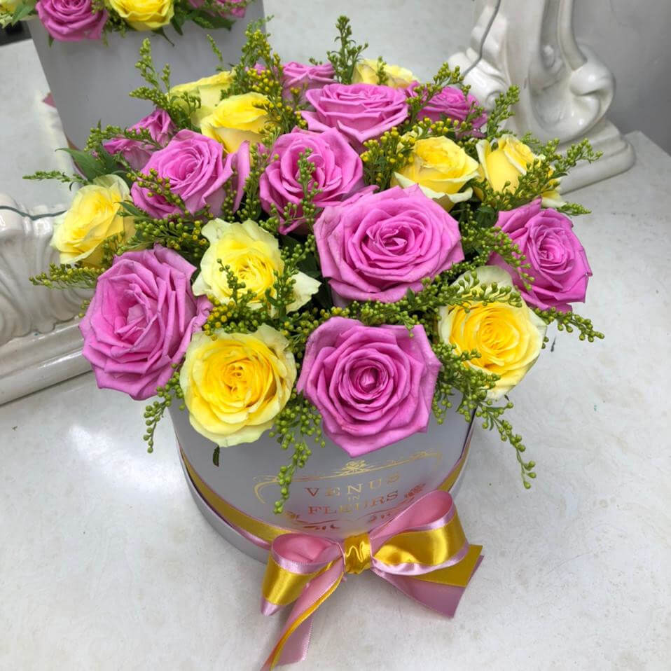 Желто-розовый микс от 29 шт.