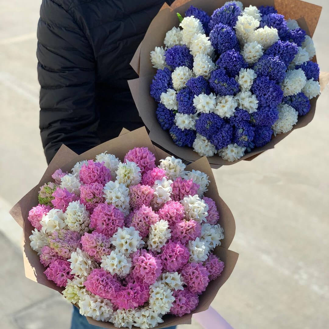 51 гиацинт в букете