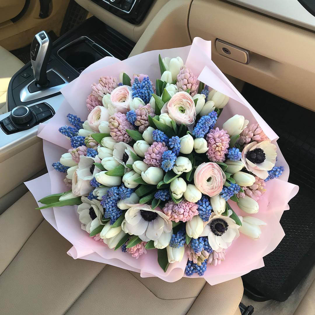 Анемоны в миксе - 65 шт.