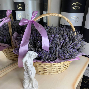 501 лаванда в корзине