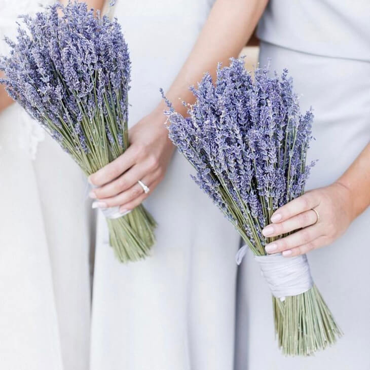 Букет невесты с лавандой - 51 шт.