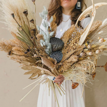 Лотос с сухоцветами - 51 шт.