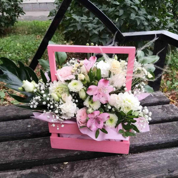 Альстромерии с хризантемами - 21 шт.