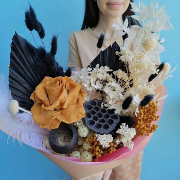 Сухоцвет с лотосом - 19 шт.