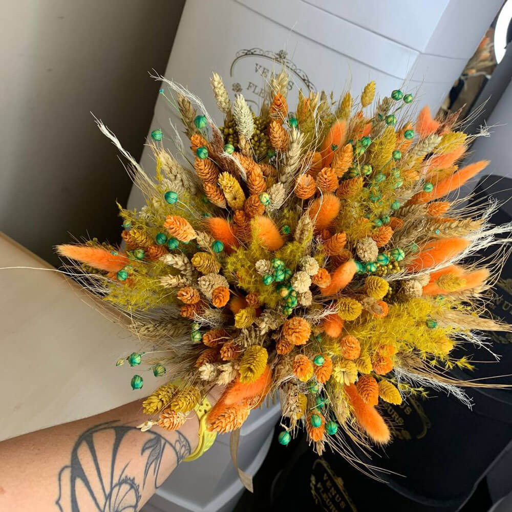 Букет из пшеницы и лагуруса - 31 шт.