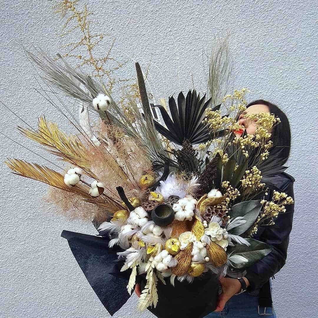 Огромный букет из сухоцвета - 35 шт.