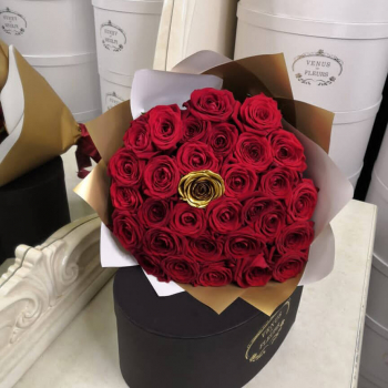 25 красных роз в букете 25 красных роз в букете