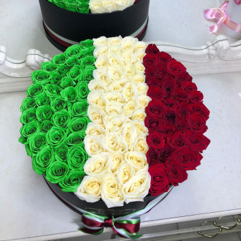 101 роза - флаг Италии 101 роза - флаг Италии