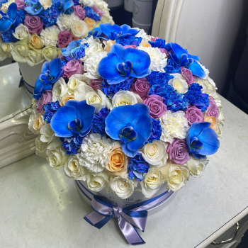 Букет "Голубая Лагуна" - 101 шт.