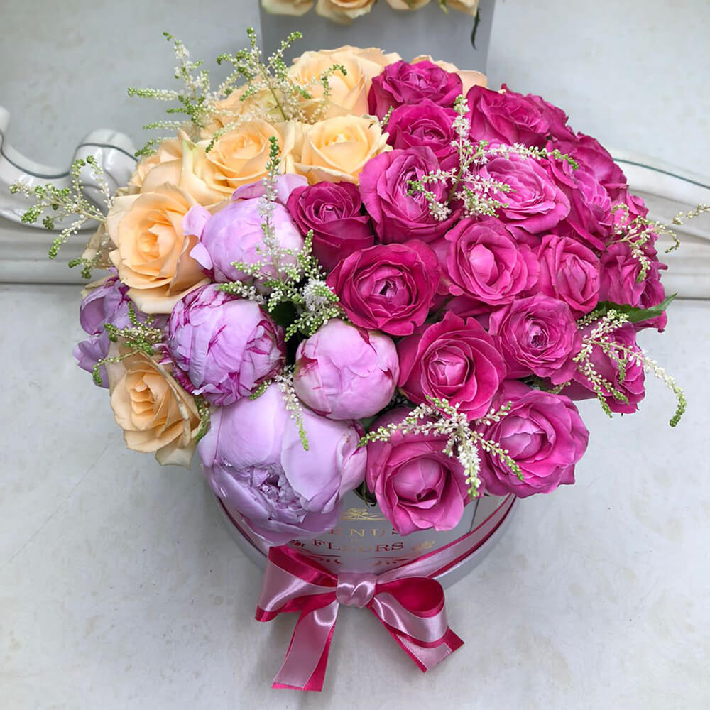 Микс с пионами - 41 шт.