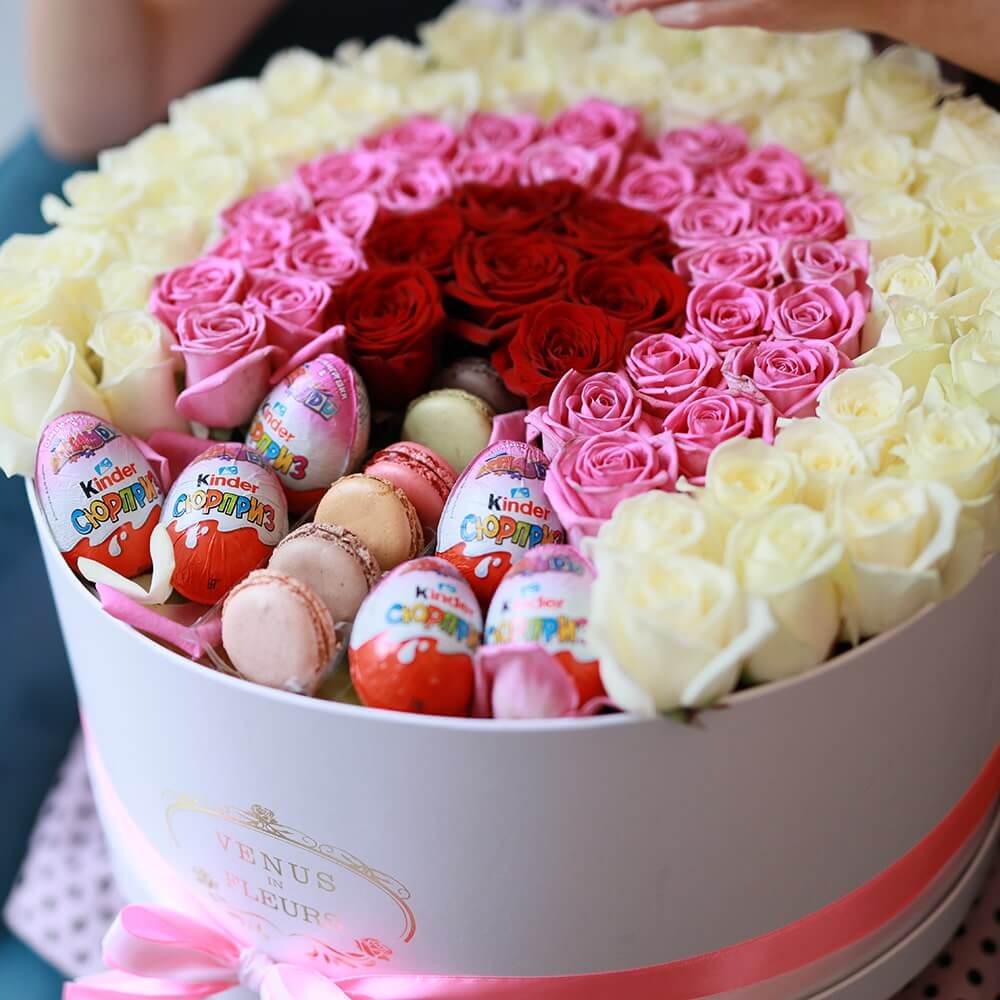 Сладкая радуга в коробке - 101 шт.