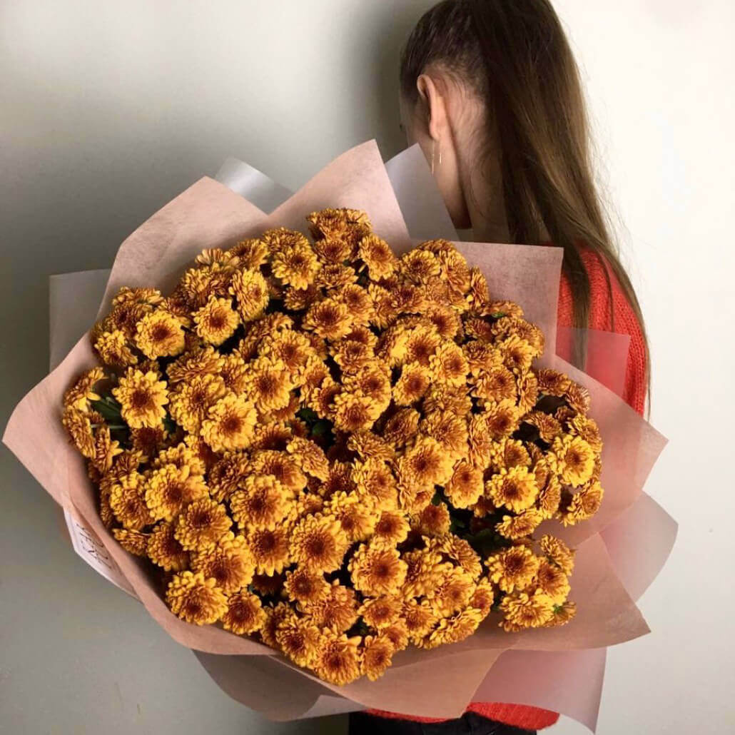 51 оранжевая хризантема