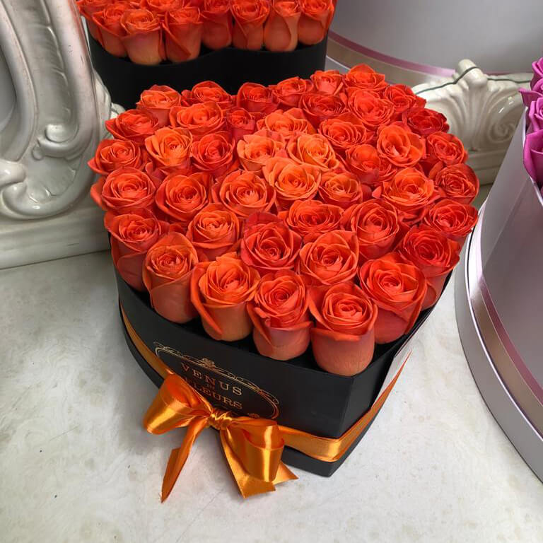 41 коралловая роза - сердце