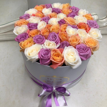 41 Роза в ярком миксе