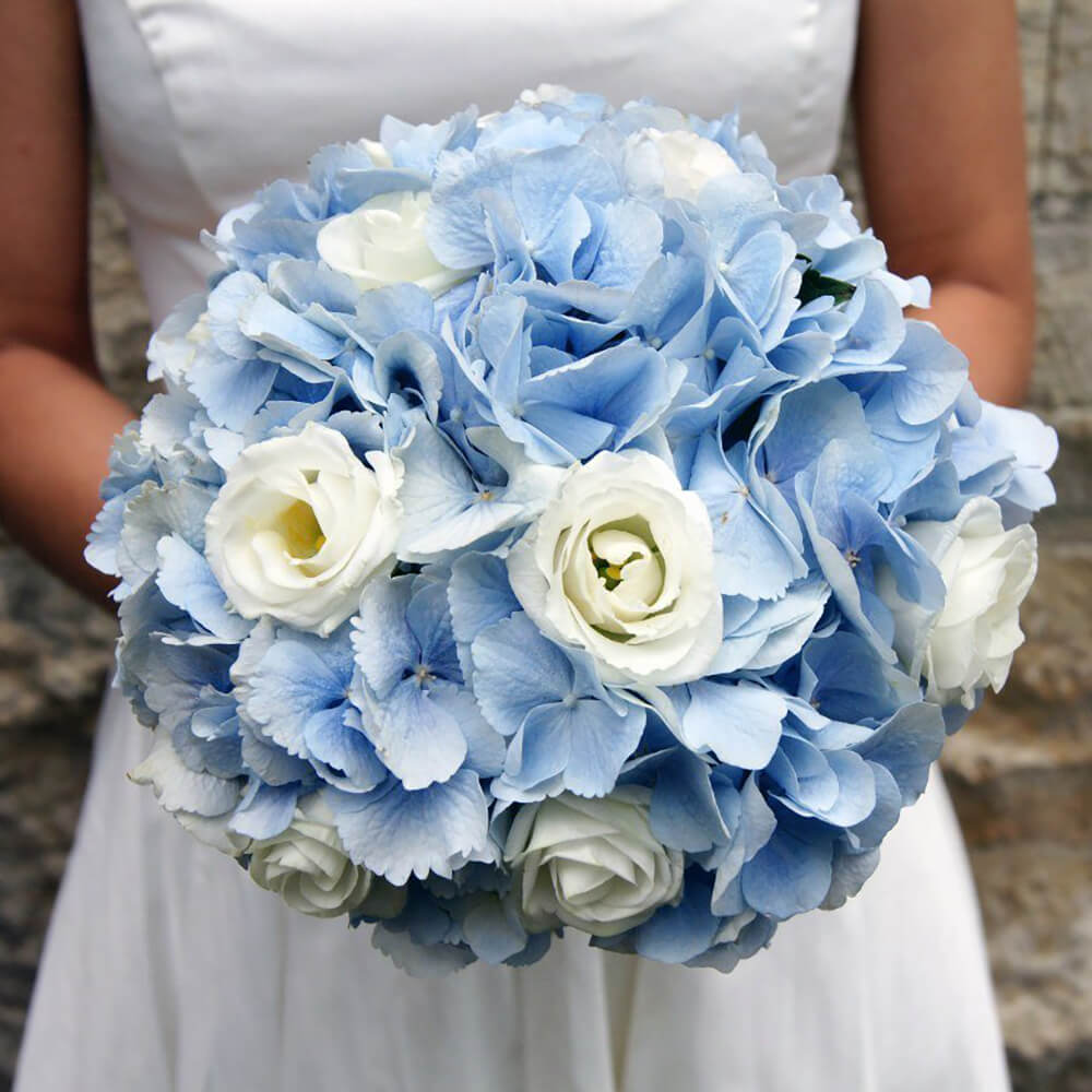 Свадебный букет из гортензий - 13 шт.