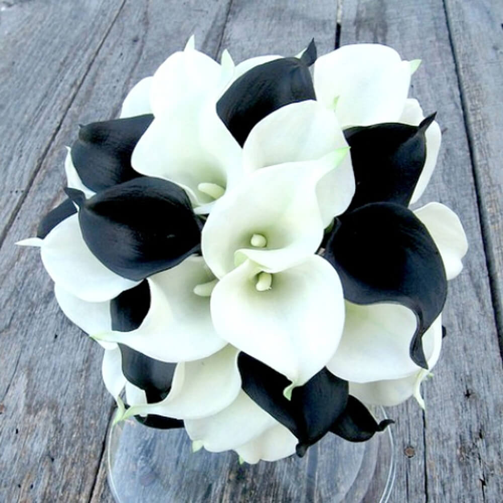 Черно-белые каллы - 29 шт.