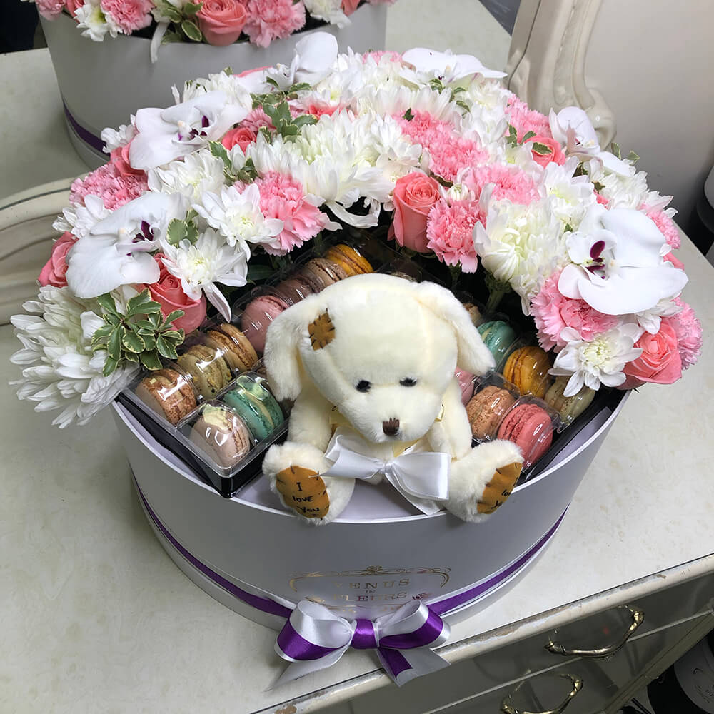 Дикая орхидея с мишкой - 101 шт.