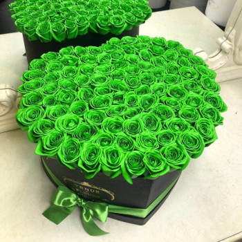 81 зелёная роза - сердце