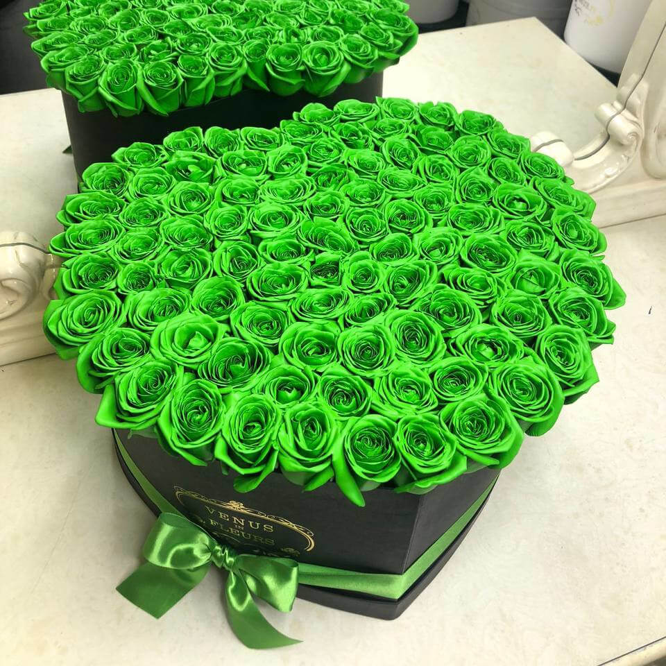 81 зелёная роза - сердце