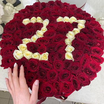 81 красная роза с датой 81 красная роза с датой