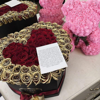 81 золотая роза с сердцем 81 золотая роза с сердцем