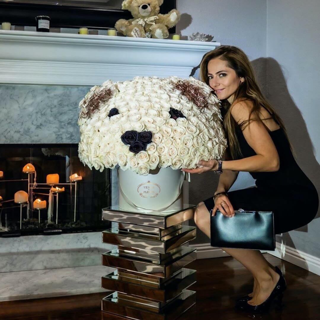 Мишка из роз - 301 шт.